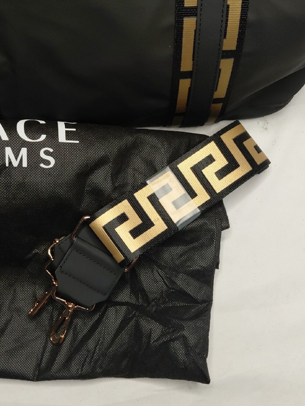 Versace Black Tote with Gold Medusa Logo - Picture 3 of 11